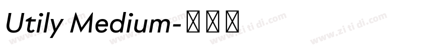 Utily Medium字体转换